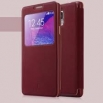 BASEUS Terse Leather кожен калъф тип тефтер за Samsung N910 Galaxy Note 4 Червен